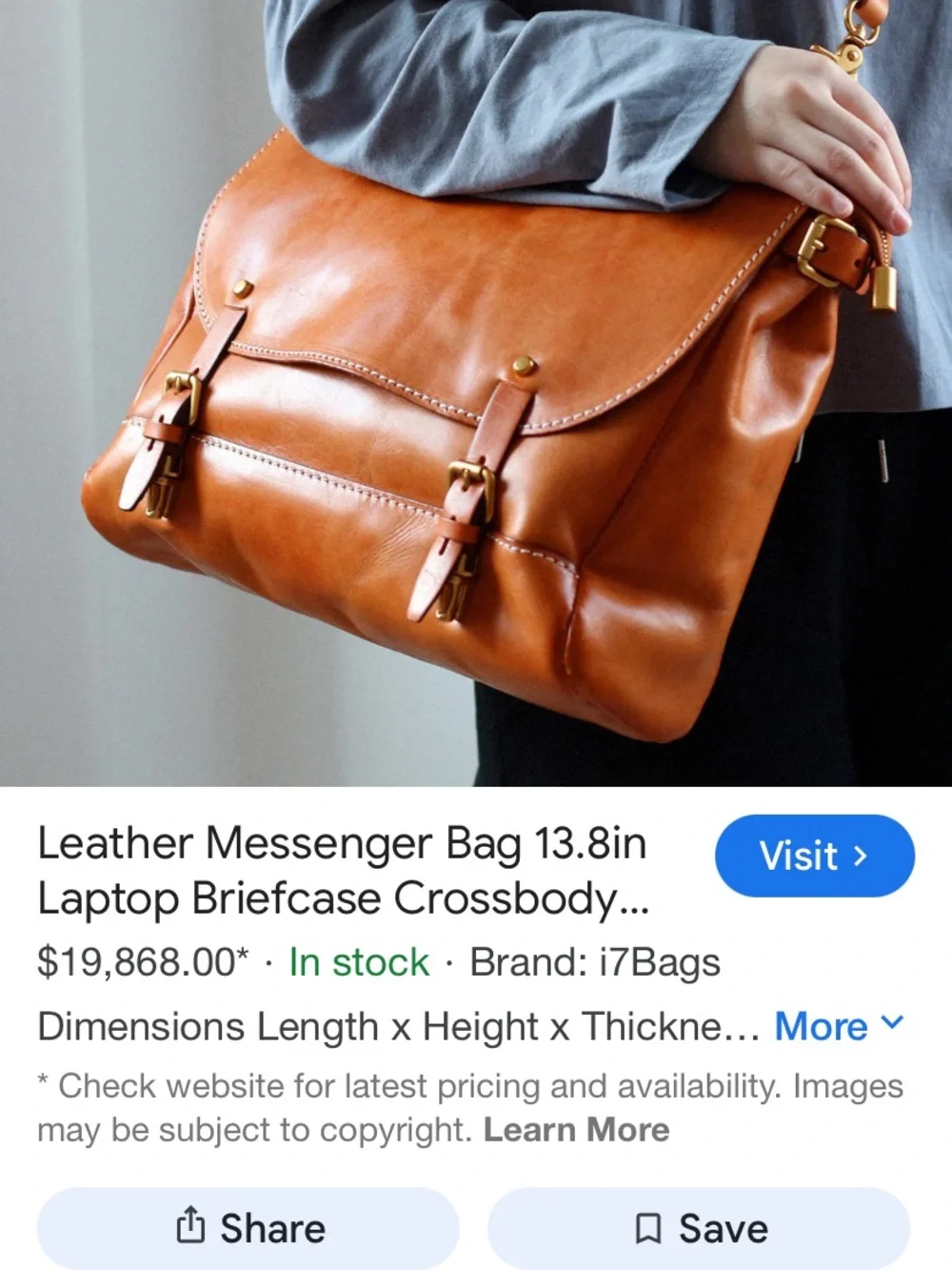 Boden Tan Leather Briefcase w/Buckle Straps. Great leather. Polish be great